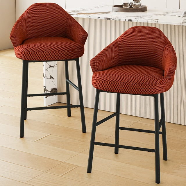Modern 3D Mesh Upholstered Kitchen Island Chairs Set