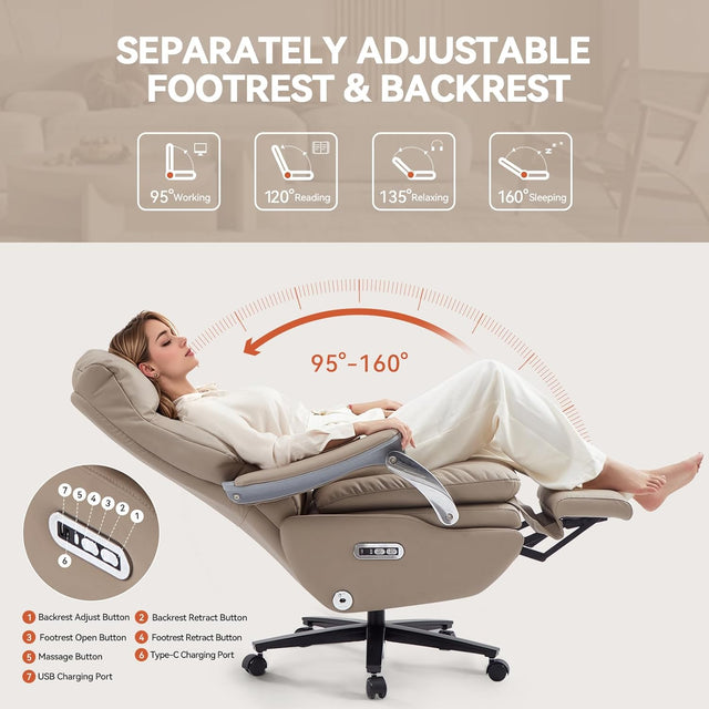 Early Spring 49%Off💥SOFTREST Executive Office Chair with Footrest